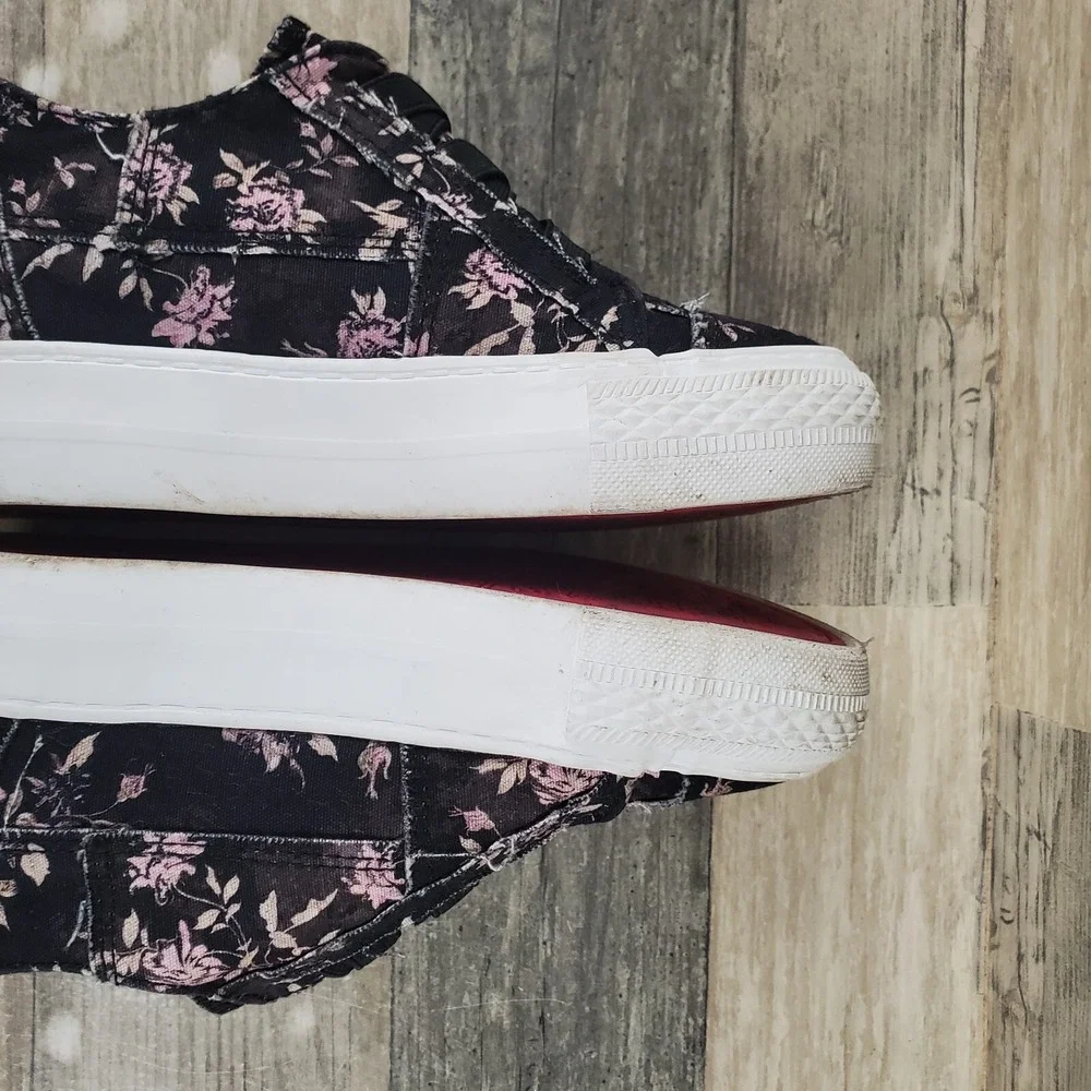 Blowfish Malibu Mamba-K Girls Shoes Sz 13 Black Retro Rose Platform Sneakers